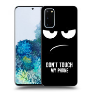 Picasee Silikónový čierny obal pre Samsung Galaxy S20 G980F - Don't Touch My Phone - cena, porovnanie