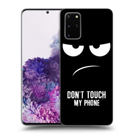 Picasee Silikónový čierny obal pre Samsung Galaxy S20+ G985F - Don't Touch My Phone