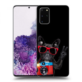 Picasee Silikónový čierny obal pre Samsung Galaxy S20+ G985F - French Bulldog