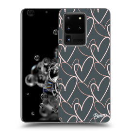 Picasee Silikónový čierny obal pre Samsung Galaxy S20 Ultra G988F - Lots of love