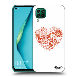 Picasee Silikónový čierny obal pre Huawei P40 Lite - Big heart