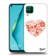 Picasee Silikónový čierny obal pre Huawei P40 Lite - Big heart - cena, porovnanie