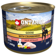 Ontario Mini Goose Cranberries Dandelion and linseed oil 200g - cena, porovnanie