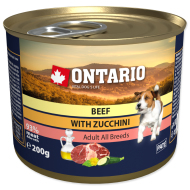 Ontario Mini Beef Zucchini Dandelion and linseed oil 200g - cena, porovnanie