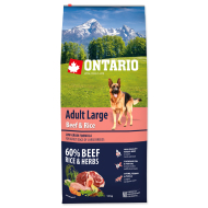 Ontario c v bv Adult Large Beef & Rice 12kg - cena, porovnanie