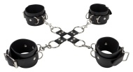 Ouch! Leather Hand And Legcuffs - cena, porovnanie