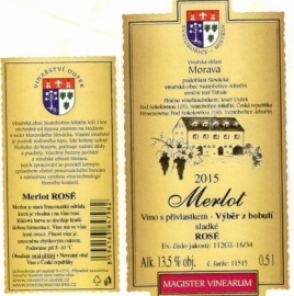 Vinařství Dufek Merlot rosé sladké Výber z bobulí 2015 0.5l