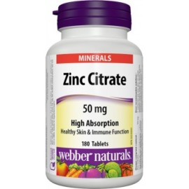 Webber Naturals Zinc Citrate 180tbl