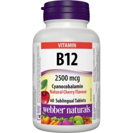 Webber Naturals Vitamín B12 2500mcg 60tbl