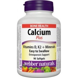 Webber Naturals Calcium Plus D3, K2 + Minerály 90tbl