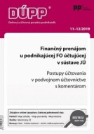 DUPP 11-12/2019 Finančný prenájom u podnikajúcej FO účtujúcej v sústave JÚ - cena, porovnanie