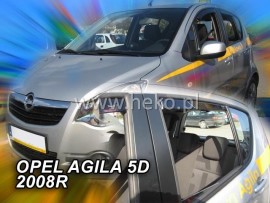 Heko Deflektory na Opel Agila, 5-dverová (+zadné), r.v.: 2008 - 2014