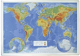 Svet - nástenná mapa, lištovaná 1:20 000 000