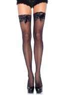 Leg Avenue Sheer Thigh Highs Lace Top - cena, porovnanie