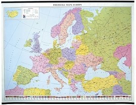 Politická mapa Európy, lištovaná