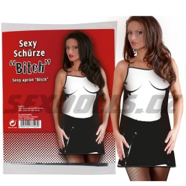 Černá vinylová sukně "Bitch"