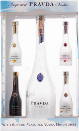 Pravda Vodka Gift Set 0.9l