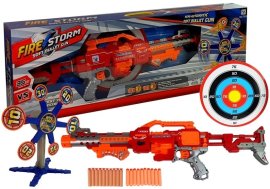 Lean Toys Fire Storm Puška na penové náboje s rotujúcim terčom