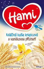 Nutricia Hami mliečna kaša krupicová s vanilkovou príchuťou 225g