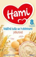 Nutricia Hami mliečna kaša so 7 obilninami piškótová 225g - cena, porovnanie