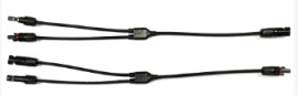 Zlučovacie konektory MC4 1x2 s káblom pár