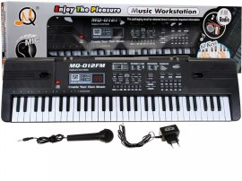 Keyboard s príslušenstvom - mikrofón, rádio