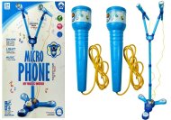 Detský mikrofón s karaoke modrý - cena, porovnanie