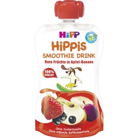 Hipp Smoothie Jablko, banán, červené ovocie 120ml