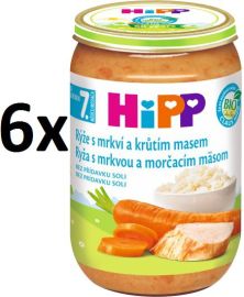 Hipp Ryža s karotkou a morčacím mäsom 6x220g