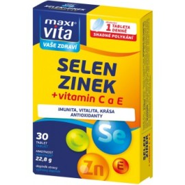 Maxivita Selén + Zinok + Vitamín C a E 30tbl