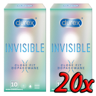 Durex Invisible Close Fit 20ks - cena, porovnanie