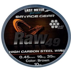 Savage Gear Raw49 0,45 mm 16 kg 35 lb 10 m Uncoated Brown