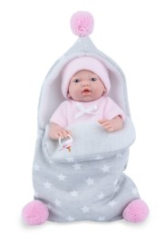 Marina & Pau 210-AP kúpacie bábätko New Born dievčatko s fusakom