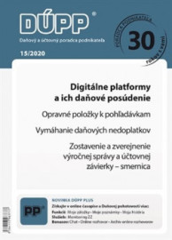 DUPP 15/2020 Digitálne platformy a ich daňové posúdenie