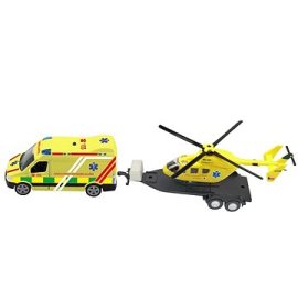 MaDe Sada ambulancia + vrtuľník, so svetlom a zvukom
