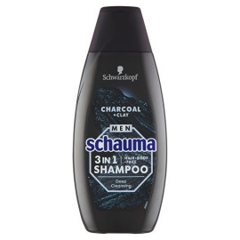 Schauma Men šampón Charcoal & Clay 3 v 1 400ml