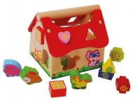 Eco Toys Drevený domček, vkladačka - Farma sa zvieratkami - cena, porovnanie