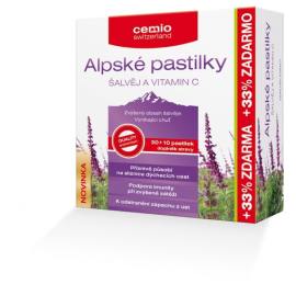 Cemio Alpské pastilky Šalvia + Vitamín C 40tbl