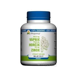 Bio-Pharma Vápnik Horčík Zinok 150tbl