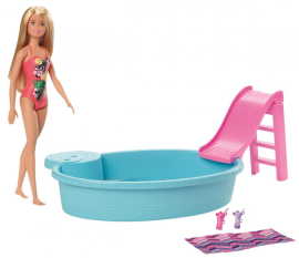 Mattel Barbie bábika a bazén