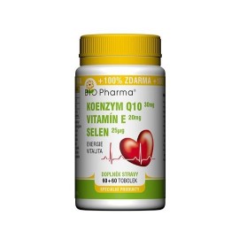 Bio-Pharma Koenzým Q10 30mg + Vitamín E 20mg + Selén 120tbl