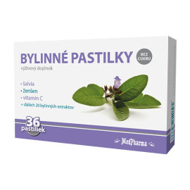 MedPharma Bylinné pastilky šalvěj 36ks