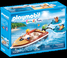 Playmobil Family Fun 70091 Motorový čln s ťahacími kruhmi
