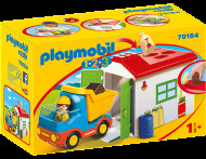 Playmobil 1.2.3. 70184 Vyklápacie auto s garážou - cena, porovnanie