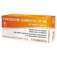Biomedica Pyridoxin 20mg 30tbl - cena, porovnanie