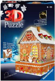 Ravensburger 3D 112371 Perníková chalúpka (Nočná edícia) 216 dielikov