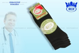 Hoza Dámské ponožky zdravotní, 100% bavlna - černé mix 5 párov