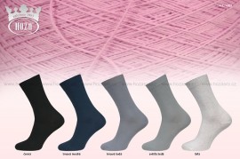Hoza Dámské ponožky hladké, 100% bavlna - tmavý mix 5 párov