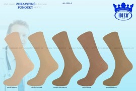 Hoza Pánské ponožky zdravotní, 100% bavlna - hnědý mix 5 párov