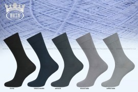 Hoza Pánské ponožky hladké, 100% bavlna - tmavý mix 5 párov
